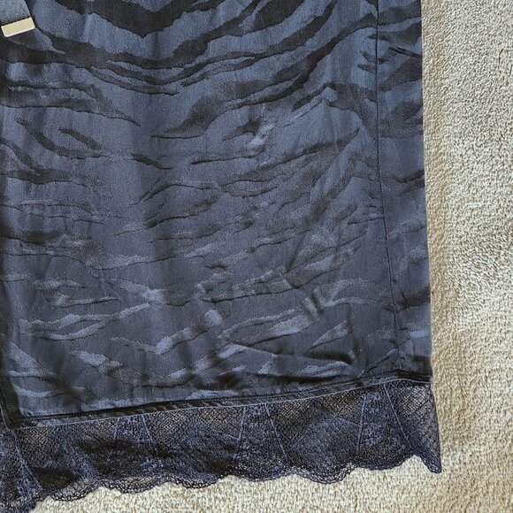 Zadig & Voltaire black lace slit silk maxi skirt Sz 34  US Sz 4 pockets - Picture 13 of 15